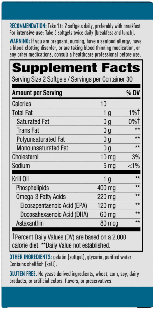 NATURE´S WAY KRILL OIL 60 CAPSULAS