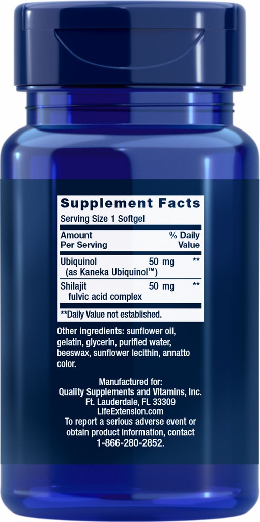 LIFE EXTENSION SUPER UBIQ COQ10 50MG 30 CAPSULAS