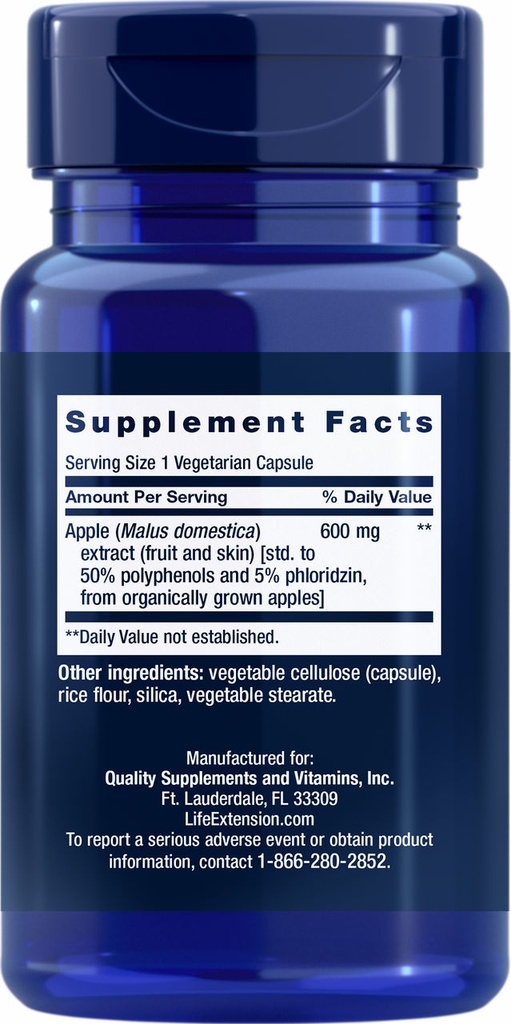 LIFE EXTENSION APPLEWISE POLYPHENOL 600MG