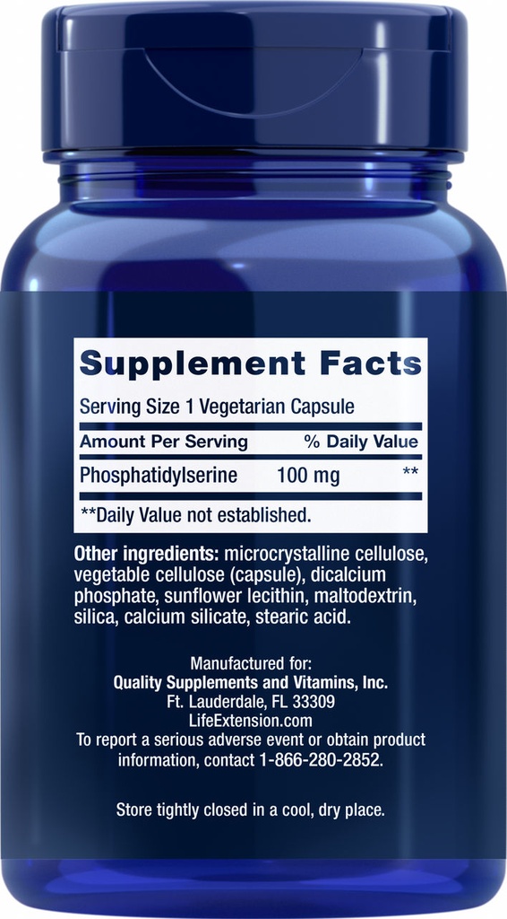 LIFE EXTENSION PS CAPSULAS 100 CAPSULAS