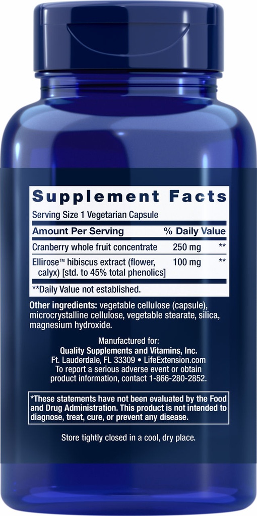 LIFE EXTENSION OPTIMIZED CRAN-MAX 60 CAPSULAS