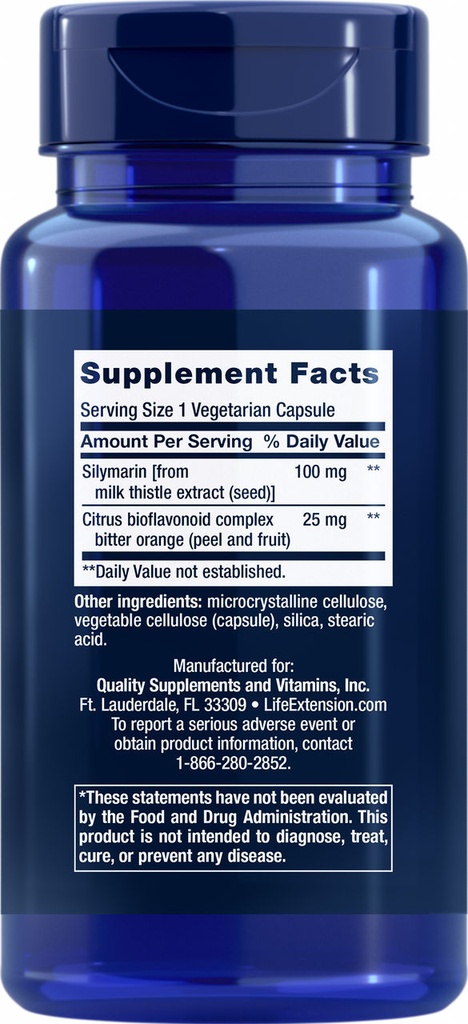 LIFE EXTENSION SILYMARIN 100 MG 50 CAPSULAS