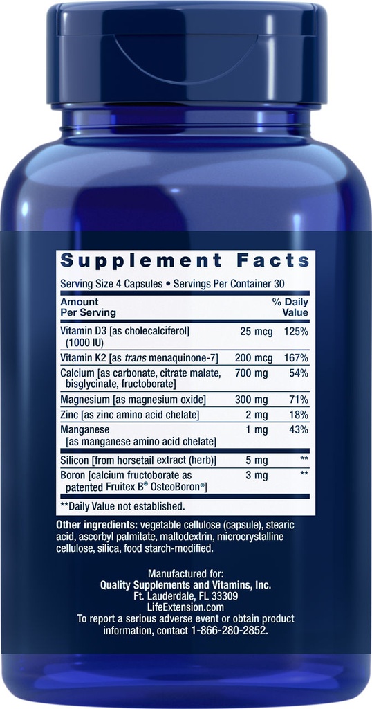  LIFE EXTENSION BONE RESTORE W/ VIT K2 120 CAP