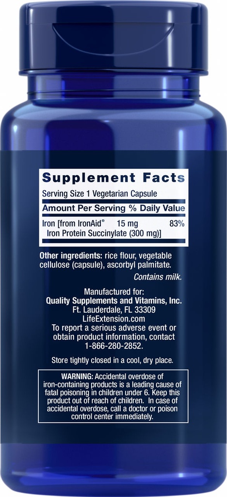 LIFE EXTENSION IRON PROTEIN PLUS 300MG