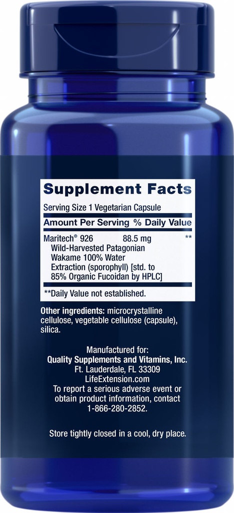 LIFE EXTENSION OPTIMIZE FUCOIDAN 60 CAPSULAS