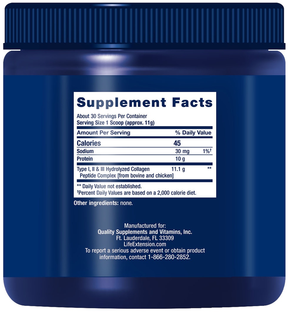 LIFE EXTENSION COLLAGEN PEPTIDES SKIN&JOINTS12OZ