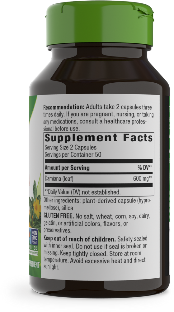 NATURE´S WAY DAMIANA LEAVES 100 CAPSULAS