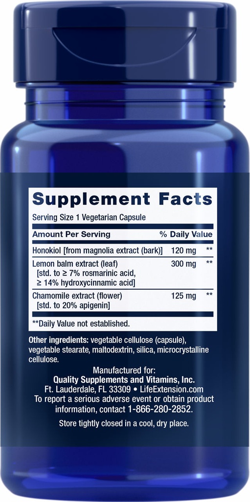 LIFE EXTENSION HERBAL SLEEP PM 30 CAPSULAS