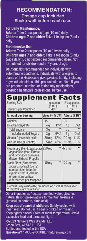 NATURE´S WAY SAMBUCUS IMMUNES SYRUS 240ML