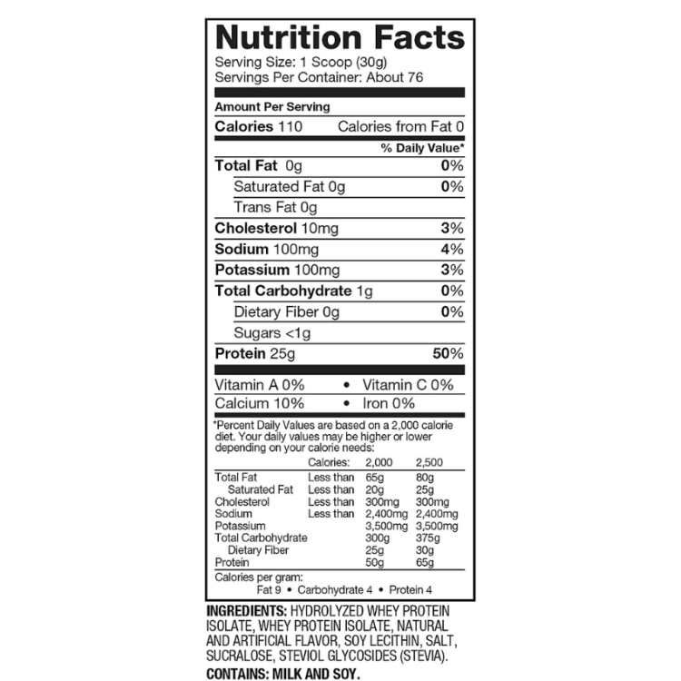 ISO 100 5lb Gourmet Vanilla 6ct