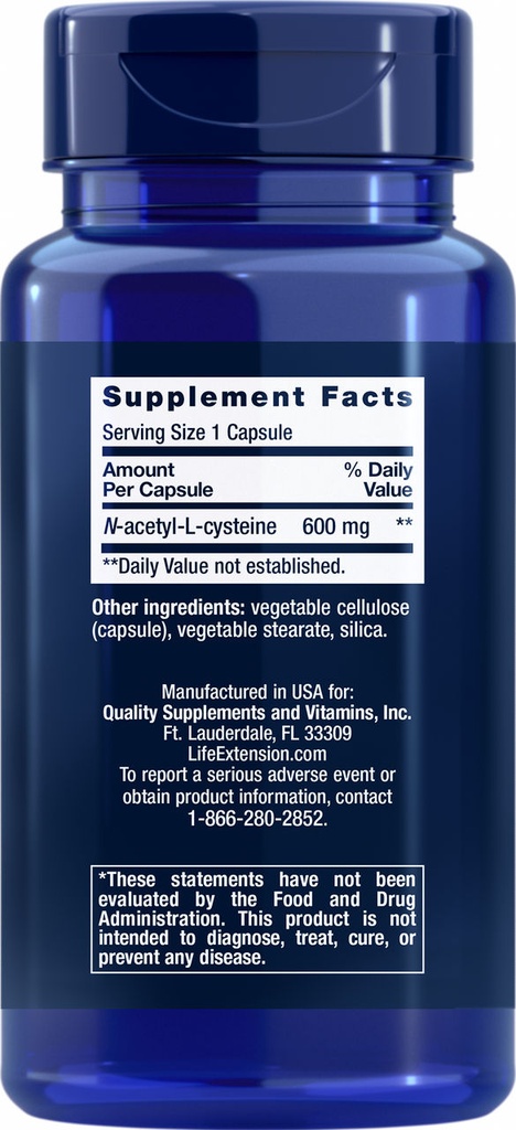 L EXT VIT ACETYL CYSTEINE 600MG 60C