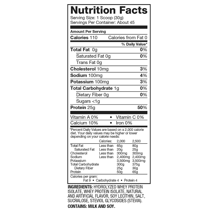 D ISO 100 3LB GOURMET VANILLA 6CT