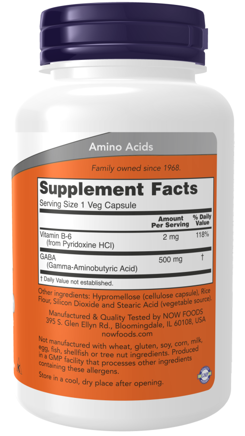Now Gaba 500Mg  100 Vcaps