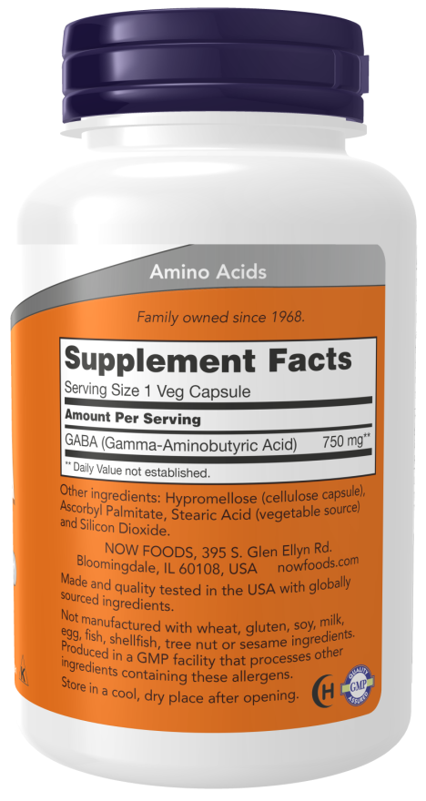 Now Gaba 750Mg  200 Vcaps
