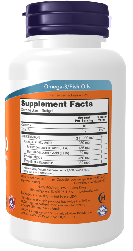 Now Krill Oil 1000 Mg  60 Sgels