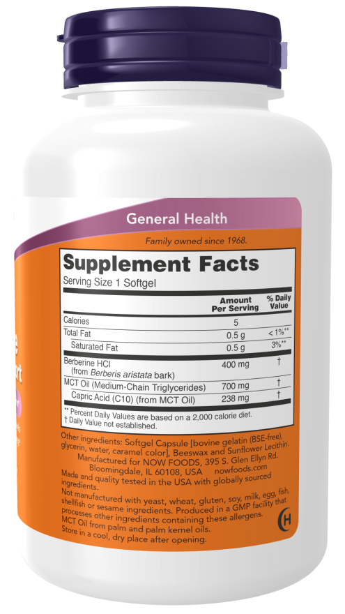 Now Berberine Glucose Support  90 Sgels