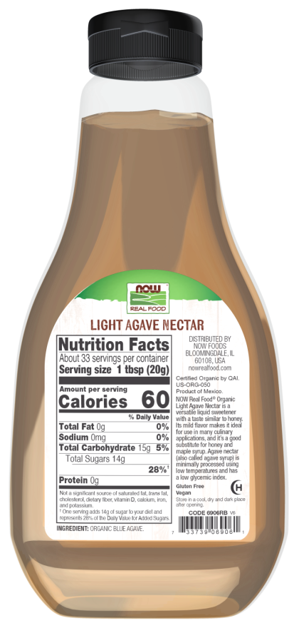Now Agave Light Organic 23.3 Oz