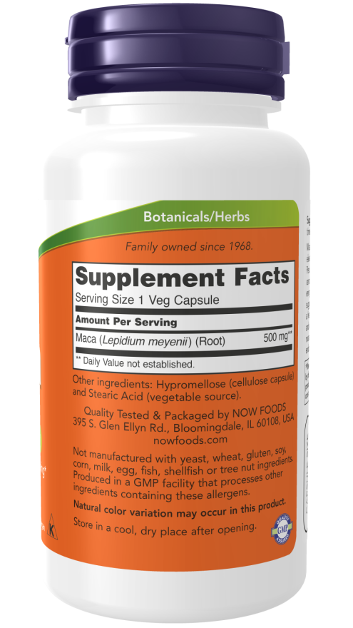Now Maca 500Mg  100 Vcaps