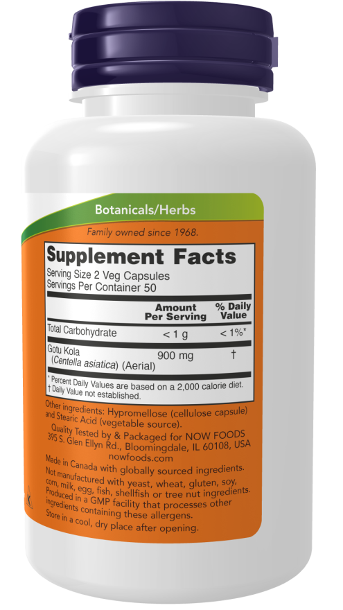 Now Gotu Kola 450Mg  100 Vcaps