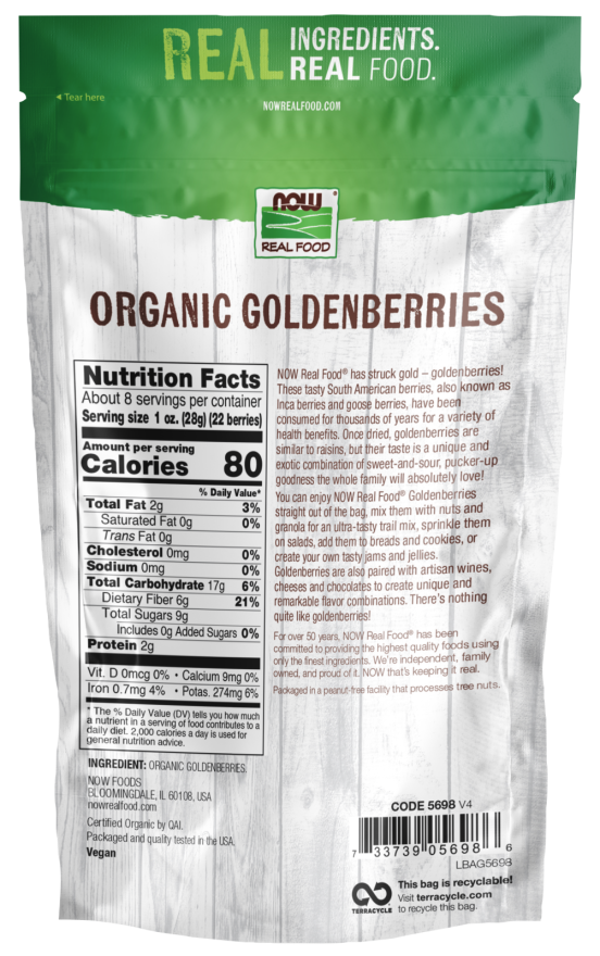 Now Goldenberries Organic 8 Oz