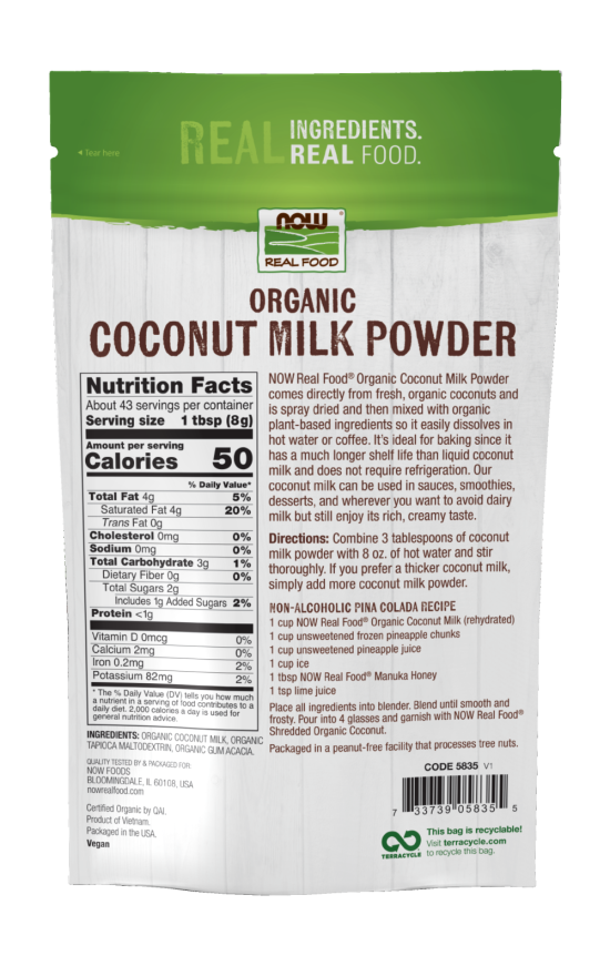 Now Organic Coconut Milk Powder12 Oz