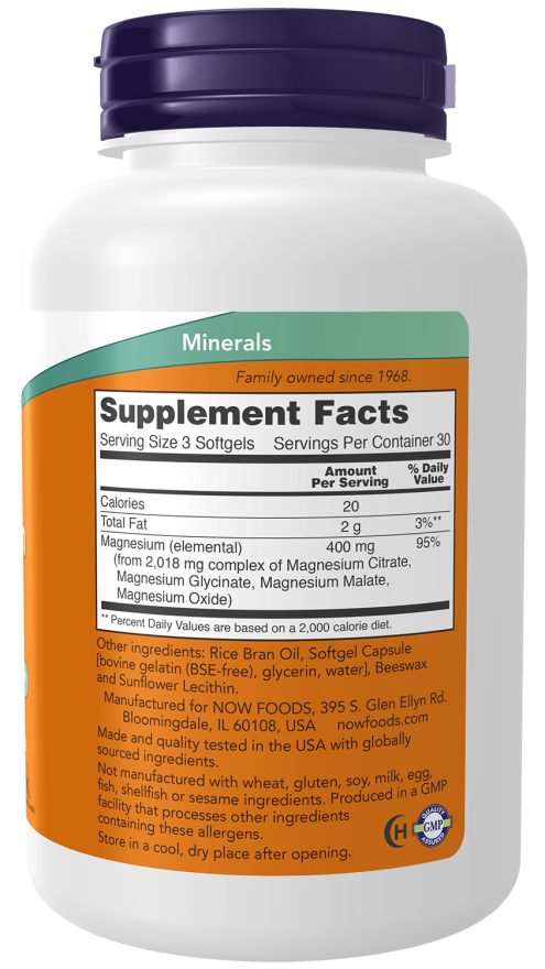 Now Magnesium Citrate 134Mg  90 Sgels
