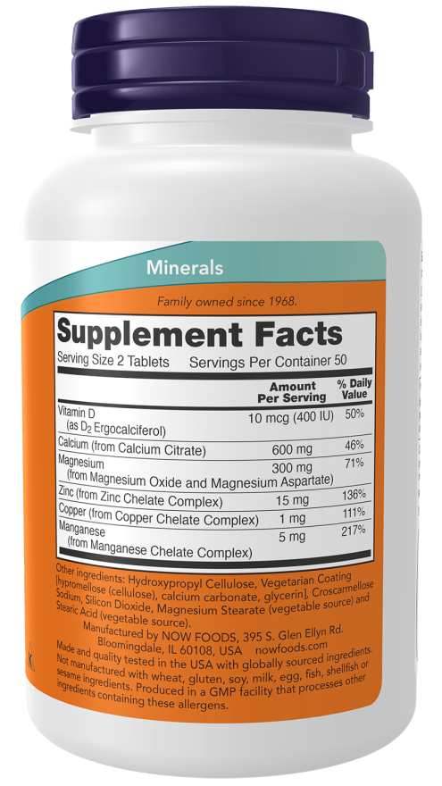 Now Calcium Citrate W/Min  100 Tabs
