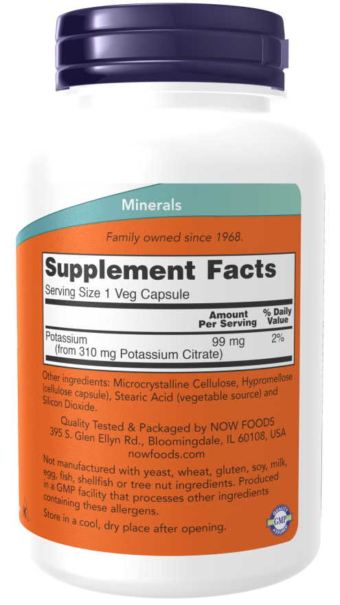 Now Potassium Citrate Caps   180 Vcaps