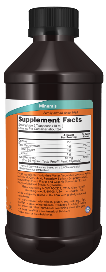 Now Liquid Iron  8 Fl Oz