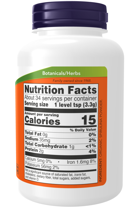 Now Org Spirulina Powder  4 Oz