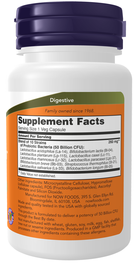 Now Probiotic-10 50 Billion  50 Vcaps