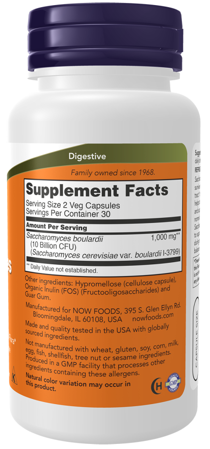 Now Saccharomyces Boulardii  60 Vcaps