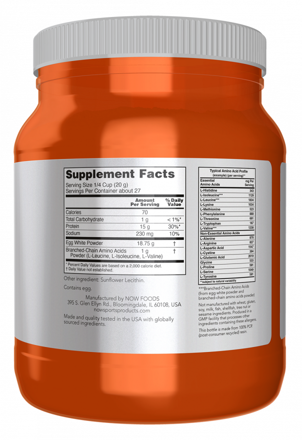 Now Egg White Powder  1.2 Lbs