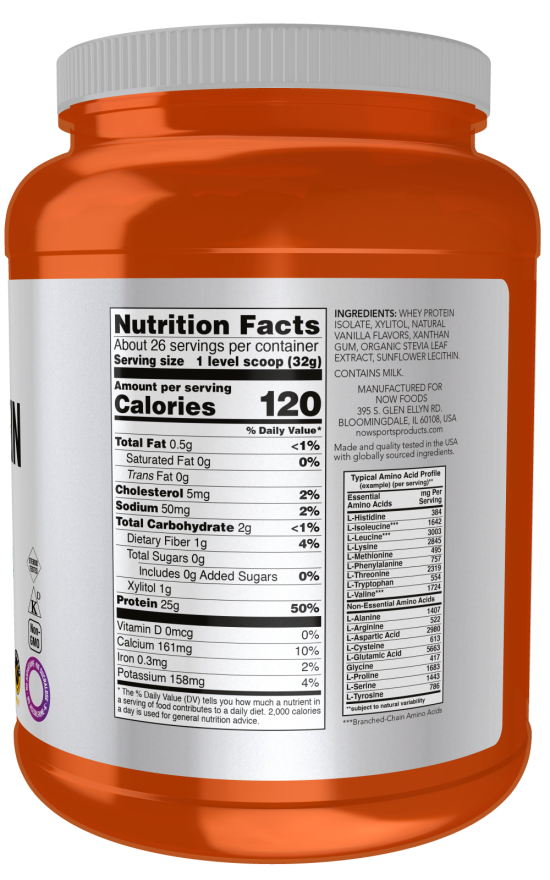 Now Whey Isolate Vanilla  1.8 Lbs
