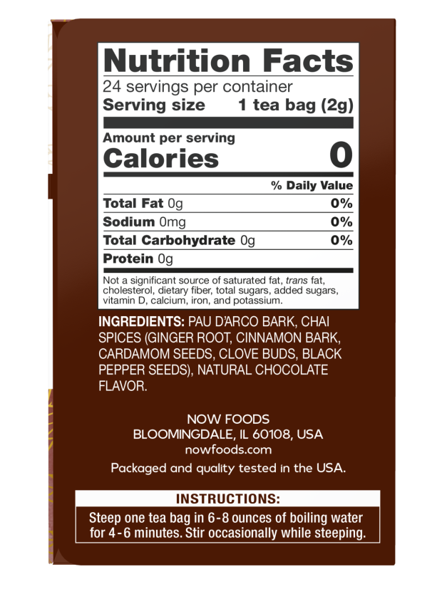 Now Pau D'Arco Tea Bags 24 Bags