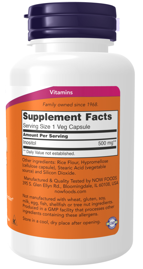 Now Inositol 500Mg  100 Vcaps