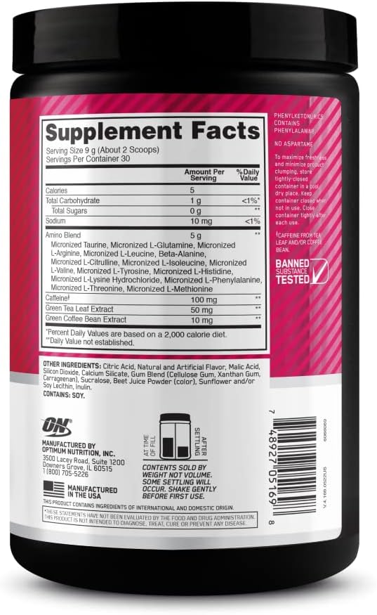 On Amino Energy Strawberry Lime 270G