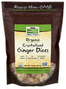 Now Ginger Dices- No Sulfur Organic 1Lb