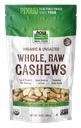 Now Organic Cashews, Raw  10 Oz
