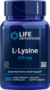 LIFE EXTENSION L-LYSINE 620MG 100 CAPSULAS